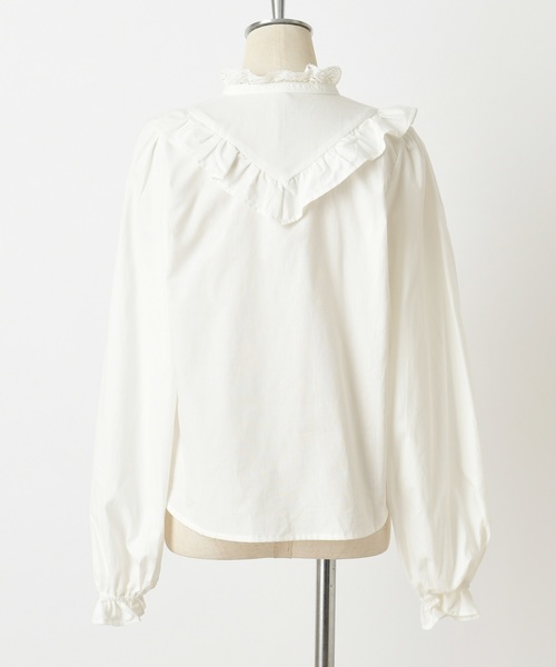 one after another NICE CLAUP（ワンアフターアナザーナイスクラップ）の「プチハイ フリルブラウス（シャツ/ブラウス・レディース・オフホワイト/モカ/ベージュ/ブラウン・FREE）」の13枚目の写真