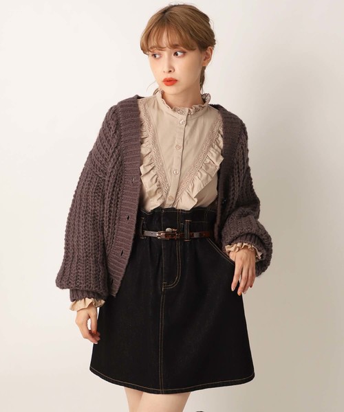 one after another NICE CLAUP（ワンアフターアナザーナイスクラップ）の「プチハイ フリルブラウス（シャツ/ブラウス・レディース・オフホワイト/モカ/ベージュ/ブラウン・FREE）」の20枚目の写真