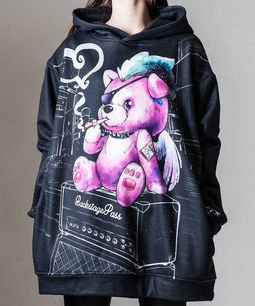 BACKSTAGE PASS ビッグサイズ プルオーバー パーカー BACKSTAGE PASS（バックステージパス）の「SMOKING DOG-SHIBUYA
