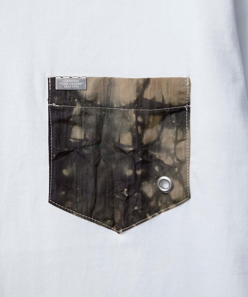 CRIMIE(クライミー)の「WRINKLE TIE DYE POCKET T-SHIRT(Tシャツ/カットソー・メンズ・ブラック/ホワイト・S/M/L/XL/XS/XXL)」の5枚目の写真