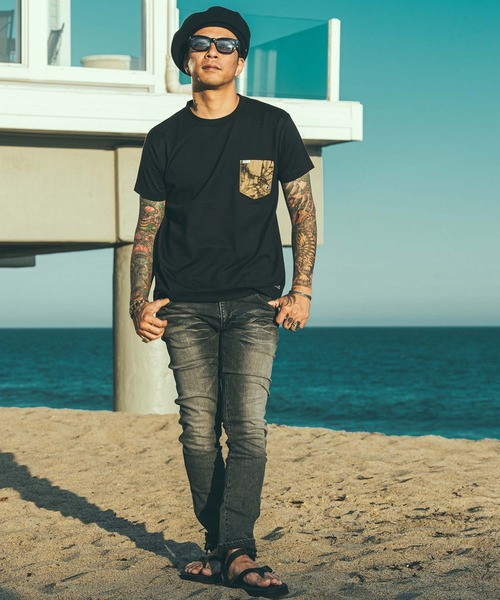 CRIMIE(クライミー)の「WRINKLE TIE DYE POCKET T-SHIRT(Tシャツ/カットソー・メンズ・ブラック/ホワイト・S/M/L/XL/XS/XXL)」の14枚目の写真