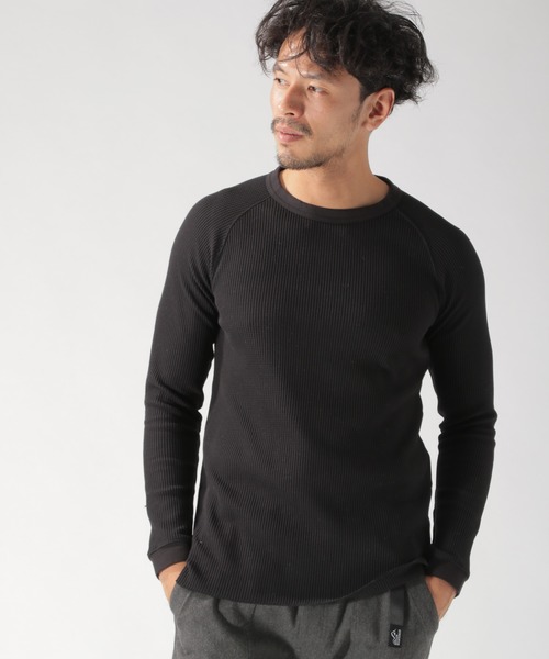 BAYFLOW(ベイフロー)の「ベーシックTCワッフルL/S TEE(Tシャツ/カットソー・メンズ・ホワイト/チャコール/ネイビー・SMALL/MEDIUM/LARGE)」の2枚目の写真