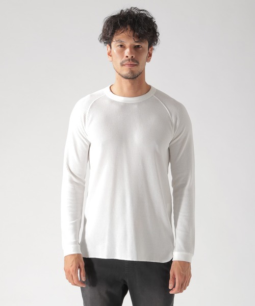 BAYFLOW(ベイフロー)の「ベーシックTCワッフルL/S TEE(Tシャツ/カットソー・メンズ・ホワイト/チャコール/ネイビー・SMALL/MEDIUM/LARGE)」の7枚目の写真