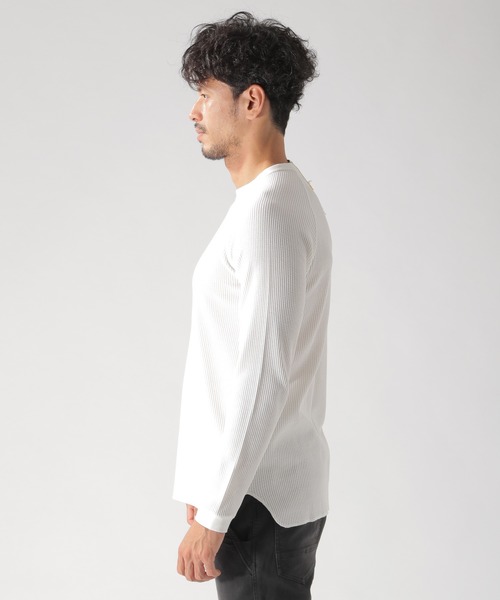 BAYFLOW(ベイフロー)の「ベーシックTCワッフルL/S TEE(Tシャツ/カットソー・メンズ・ホワイト/チャコール/ネイビー・SMALL/MEDIUM/LARGE)」の8枚目の写真
