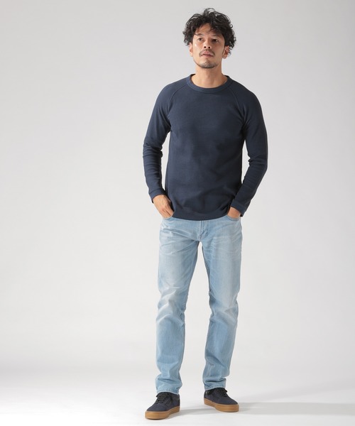 BAYFLOW(ベイフロー)の「ベーシックTCワッフルL/S TEE(Tシャツ/カットソー・メンズ・ホワイト/チャコール/ネイビー・SMALL/MEDIUM/LARGE)」の6枚目の写真
