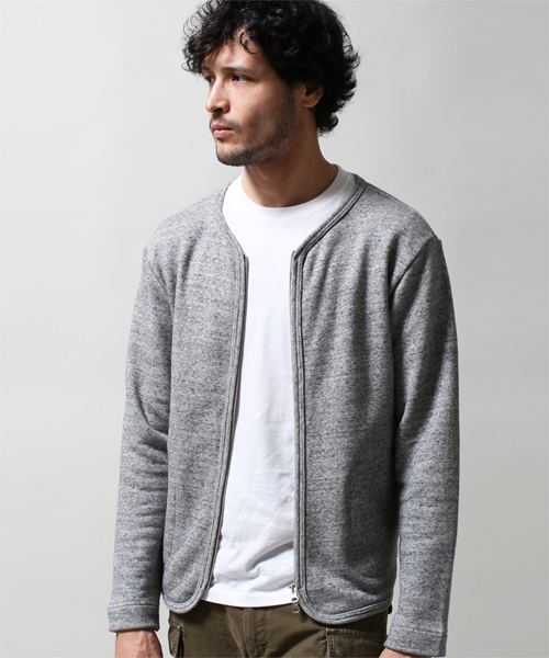 NANO universe（ナノユニバース）の「TABLOID NEWS(タブロイドニュース)/ TN別注吊り裏毛ジップカーデ（カーディガン/ボレロ・メンズ・グレー/ライトグレー・SMALL/X-LARGE/MEDIUM/LARGE）」の22枚目の写真