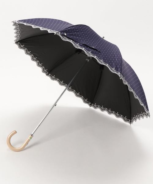 晴雨兼用傘 ファッション雑貨 刺繍 長傘 ドット コレクション の長傘 晴雨兼用傘 Lanvin Collection ランバン Collection ランバン コレクション のファッション おすすめ高評価