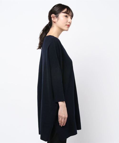 BELLUNA(ベルーナ)の「ゆったりドレープニットチュニック(チュニック・レディース・ネイビー/ピンク/ミント/ダークブルー/コーラル・MEDIUM/LARGE/X-LARGE)」の14枚目の写真