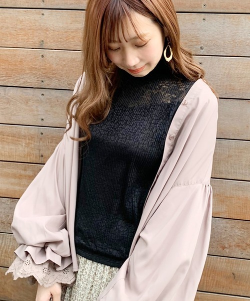 apres jour(アプレジュール)の「レースプリーツハイネックタンク【ZOZOTOWN限定アイテム】(タンクトップ・レディース・ブラック/オフホワイト/ライトベージュ・フリー)」の16枚目の写真