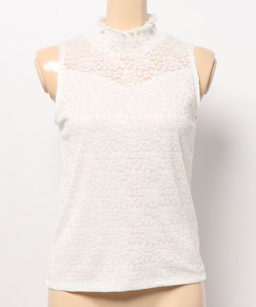 apres jour(アプレジュール)の「レースプリーツハイネックタンク【ZOZOTOWN限定アイテム】(タンクトップ・レディース・ブラック/オフホワイト/ライトベージュ・フリー)」の17枚目の写真