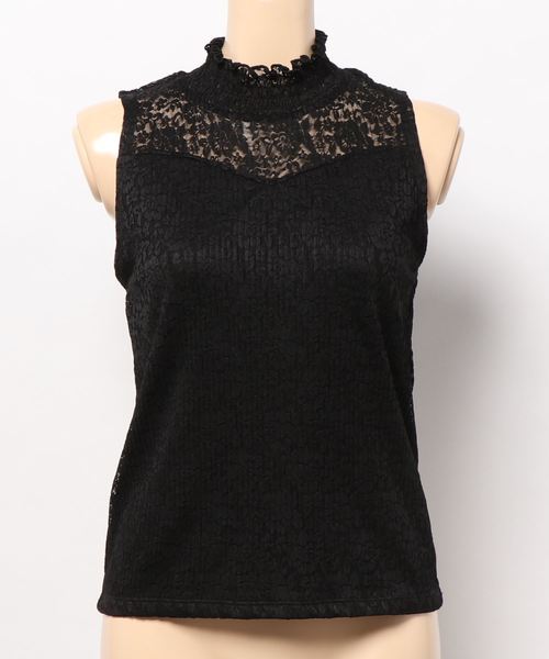apres jour(アプレジュール)の「レースプリーツハイネックタンク【ZOZOTOWN限定アイテム】(タンクトップ・レディース・ブラック/オフホワイト/ライトベージュ・フリー)」の18枚目の写真