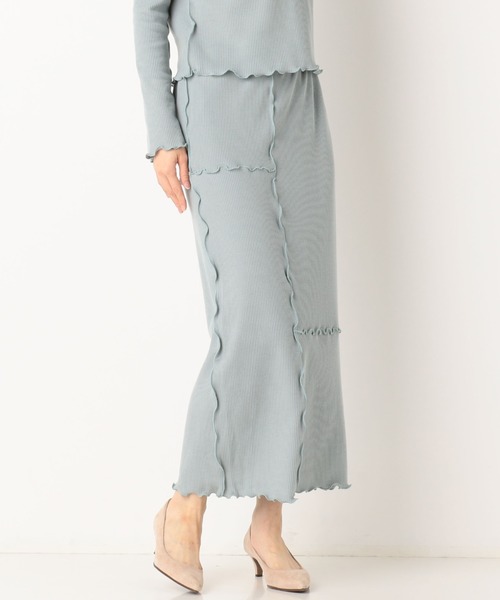 archives（アルシーヴ）の「【setupにも】アウトメローパネル切替スカート（スカート・レディース・オフホワイト/ブラウン/グリーン・MEDIUM）」の3枚目の写真