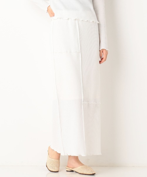 archives（アルシーヴ）の「【setupにも】アウトメローパネル切替スカート（スカート・レディース・オフホワイト/ブラウン/グリーン・MEDIUM）」の9枚目の写真