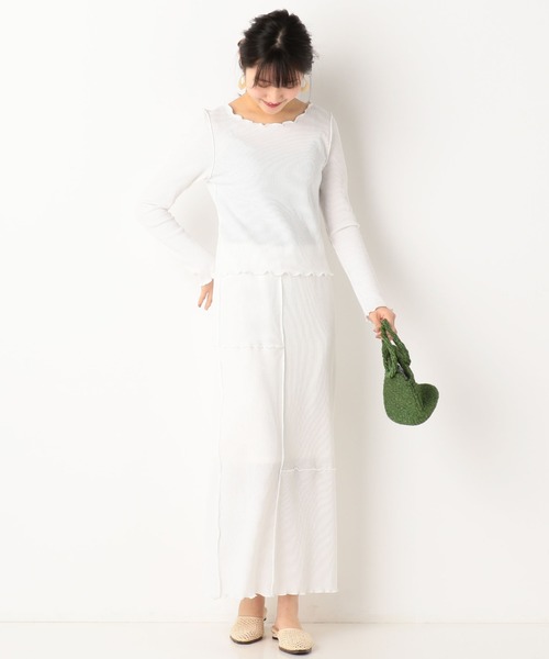 archives（アルシーヴ）の「【setupにも】アウトメローパネル切替スカート（スカート・レディース・オフホワイト/ブラウン/グリーン・MEDIUM）」の15枚目の写真