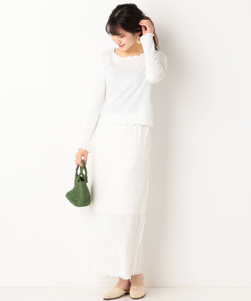 archives（アルシーヴ）の「【setupにも】アウトメローパネル切替スカート（スカート・レディース・オフホワイト/ブラウン/グリーン・MEDIUM）」の14枚目の写真