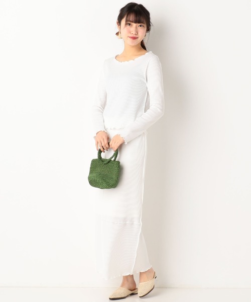 archives（アルシーヴ）の「【setupにも】アウトメローパネル切替スカート（スカート・レディース・オフホワイト/ブラウン/グリーン・MEDIUM）」の13枚目の写真