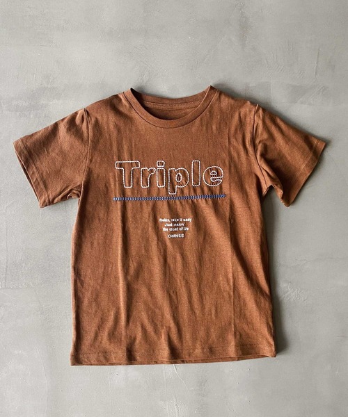 OMNES（オムネス）の「キッズ 綿麻カットプリント半袖Tシャツ（Tシャツ/カットソー・キッズ・ホワイト系その他2/ホワイト系その他3/ホワイト系その他4/ホワイト系その他5/ブラック系その他2/グレー系その他2/ブラウン系その他2/ピンク系その他2/ピンク系その他3/ピンク系その他/パープル系その他/ベージュ系その他2/ブルー系その他2/パープル系その他2/ホワイト系その他/ベージュ系その他/ブルー系その他/ブラック系その他/グレー系その他/ブラウン系その他・120/130/140/100/110）」の12枚目の写真