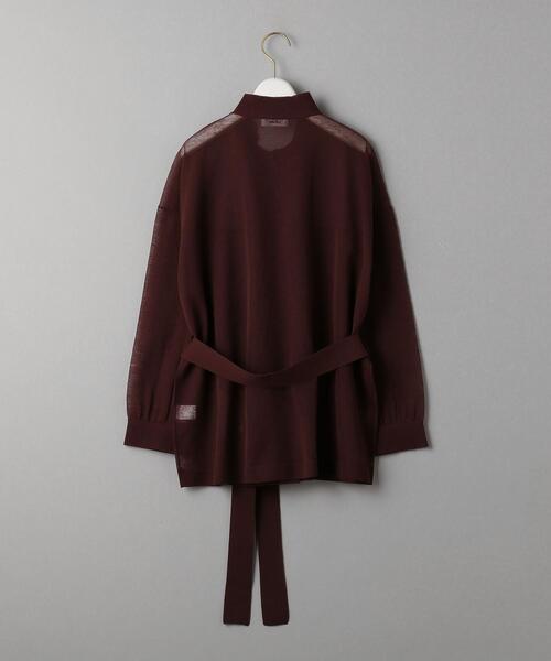 BEAUTY&YOUTH UNITED ARROWS（ビューティーアンドユースユナイテッドアローズ）の「BY ガーゼベルトカーディガン -ウォッシャブル- ◆（カーディガン/ボレロ・レディース・ブラック/ダークブラウン・FREE）」の3枚目の写真