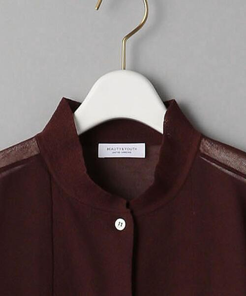 BEAUTY&YOUTH UNITED ARROWS（ビューティーアンドユースユナイテッドアローズ）の「BY ガーゼベルトカーディガン -ウォッシャブル- ◆（カーディガン/ボレロ・レディース・ブラック/ダークブラウン・FREE）」の4枚目の写真