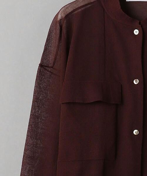 BEAUTY&YOUTH UNITED ARROWS（ビューティーアンドユースユナイテッドアローズ）の「BY ガーゼベルトカーディガン -ウォッシャブル- ◆（カーディガン/ボレロ・レディース・ブラック/ダークブラウン・FREE）」の5枚目の写真