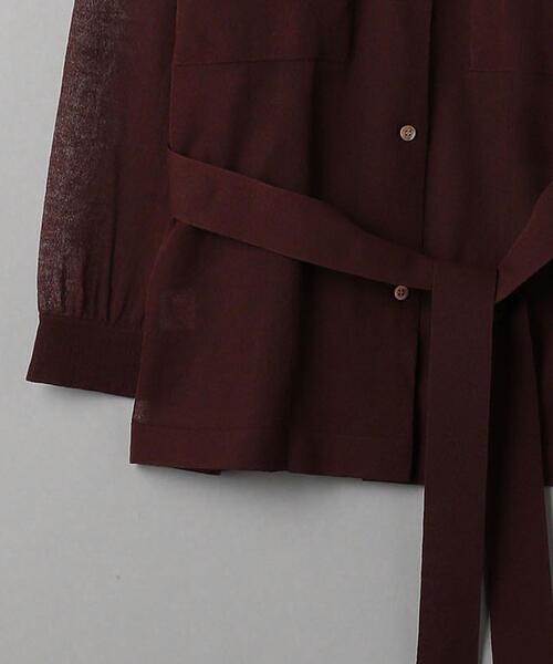 BEAUTY&YOUTH UNITED ARROWS（ビューティーアンドユースユナイテッドアローズ）の「BY ガーゼベルトカーディガン -ウォッシャブル- ◆（カーディガン/ボレロ・レディース・ブラック/ダークブラウン・FREE）」の6枚目の写真