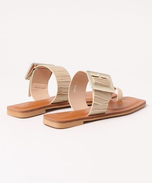 Cheek(チーク)の「ベルトトングサンダル(サンダル・レディース・ブラック/ベージュ・MEDIUM/LARGE)」の9枚目の写真