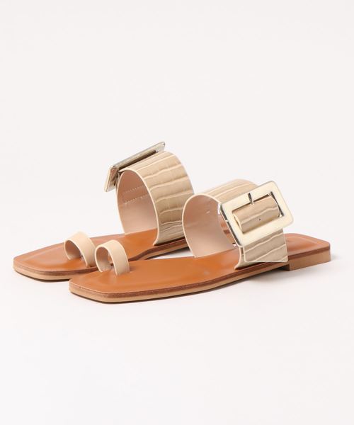 Cheek(チーク)の「ベルトトングサンダル(サンダル・レディース・ブラック/ベージュ・MEDIUM/LARGE)」の11枚目の写真