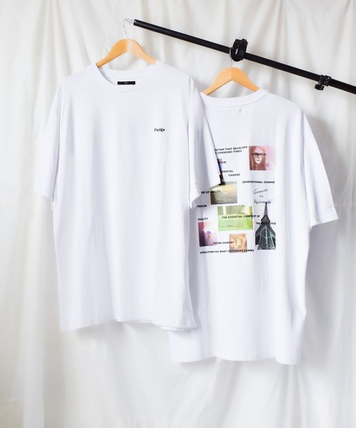 Pledge（プレッジ）の「/pledge/ビッグシルエット　グラフィックデザインTシャツ（Tシャツ/カットソー・レディース・ホワイト系その他/ブラック系その他/ホワイト系その他2/ホワイト系その他3/ホワイト系その他4/ホワイト系その他5/ホワイト系その他6/ブラック系その他2/ブラック系その他3/ブラック系その他4/ブラック系その他5/ブラック系その他6・LARGE/MEDIUM）」の6枚目の写真