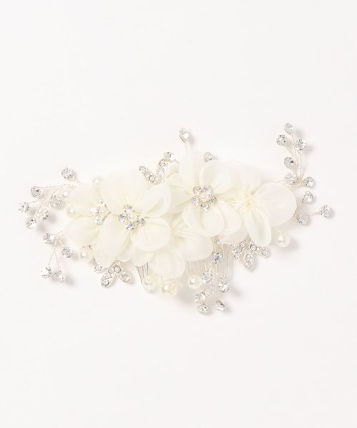Catherine Cottage(キャサリンコテージ)の「パールフラワーパーティーコーム(その他ヘアアクセサリー・キッズ・シルバー・FREE)」の4枚目の写真