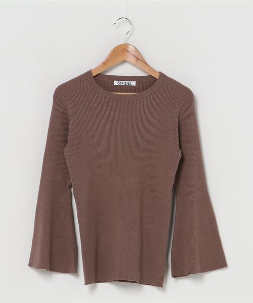 SNIDEL（スナイデル）の「フレアスリーブリブニットプルオーバー