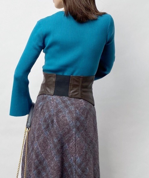 SNIDEL（スナイデル）の「フレアスリーブリブニットプルオーバー