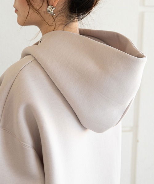 rectangle(レクタングル)の「スウェットボンディングパーカー(パーカー・レディース・モカ/ベージュ/ブラック/ブラウン/グレー/ブルー/カーキ/ネイビー/ピンク・MEDIUM/LARGE)」の18枚目の写真