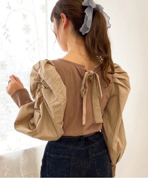 apres jour | 袖コンシャスバックリボントップス【ZOZOTOWN限定アイテム】(Tシャツ/カットソー)