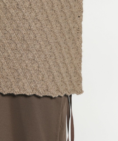 niko and...(ニコアンド)の「【小松菜奈さん着用アイテム】ラム混パッチワークベスト(ベスト・レディース・ブラウン/ブルー/アイボリー/チャコール・FREE)」の14枚目の写真