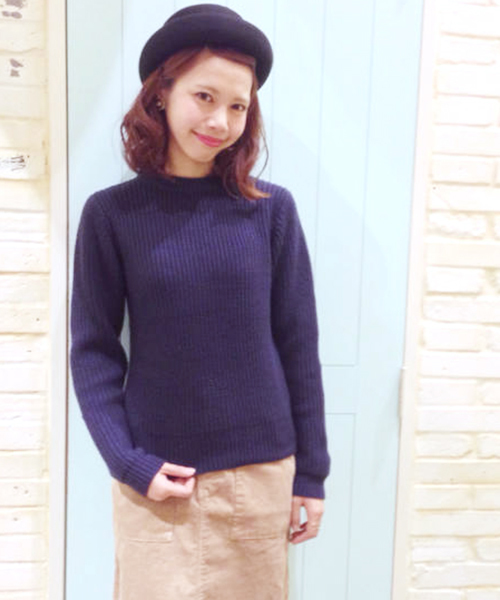 Kastane（カスタネ）の「【Kastane】畦プルオーバー（ニット/セーター・レディース・ブラウン/ブラック/オレンジ/ネイビー/アイボリー/グレー/ベージュ・FREE）」の6枚目の写真