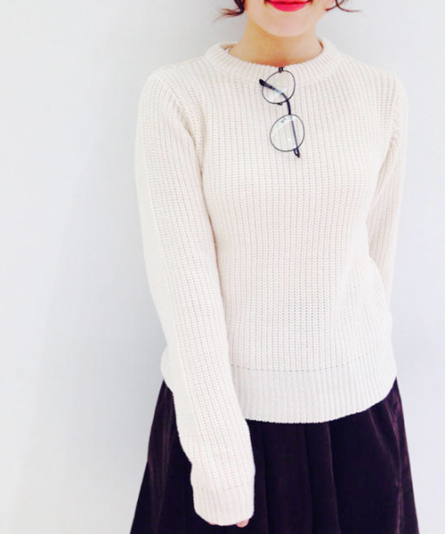 Kastane（カスタネ）の「【Kastane】畦プルオーバー（ニット/セーター・レディース・ブラウン/ブラック/オレンジ/ネイビー/アイボリー/グレー/ベージュ・FREE）」の2枚目の写真