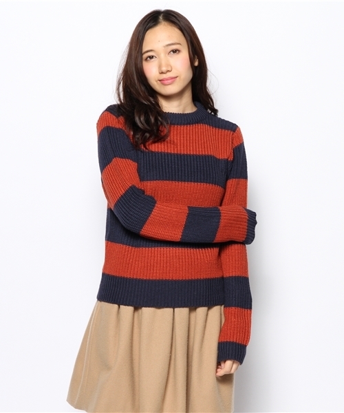 Kastane（カスタネ）の「【Kastane】畦プルオーバー（ニット/セーター・レディース・ブラウン/ブラック/オレンジ/ネイビー/アイボリー/グレー/ベージュ・FREE）」の17枚目の写真
