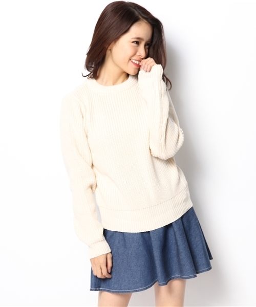 Kastane（カスタネ）の「【Kastane】畦プルオーバー（ニット/セーター・レディース・ブラウン/ブラック/オレンジ/ネイビー/アイボリー/グレー/ベージュ・FREE）」の18枚目の写真