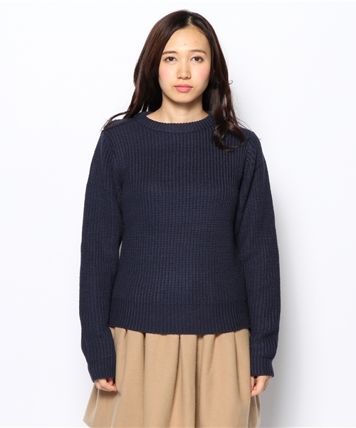 Kastane（カスタネ）の「【Kastane】畦プルオーバー（ニット/セーター・レディース・ブラウン/ブラック/オレンジ/ネイビー/アイボリー/グレー/ベージュ・FREE）」の8枚目の写真