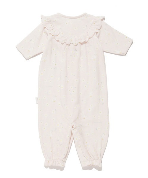 新品未使用　ジェラートピケベビーパーティ柄2wayロンパース　ピンク＆グレー : [ジェラート ピケ] ロンパース 新生児ラビット柄2WAY