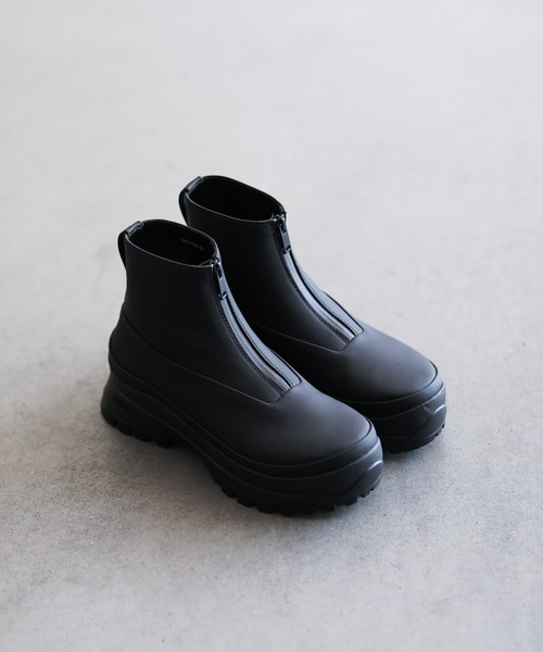 ATTACHMENT（アタッチメント）の「COATED CLOTH FRONT ZIP BOOTS（スニーカー・メンズ・ブラック/ライトグレー・42/41）」の5枚目の写真