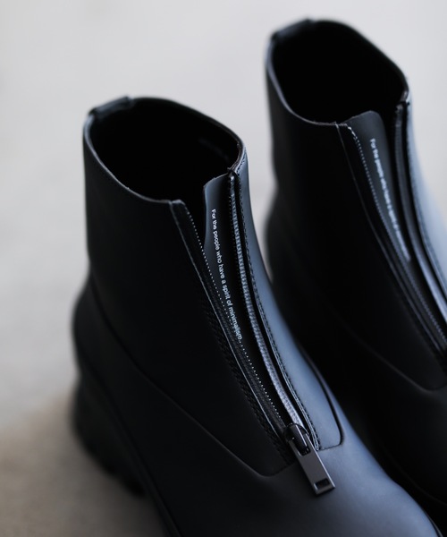 ATTACHMENT（アタッチメント）の「COATED CLOTH FRONT ZIP BOOTS（スニーカー・メンズ・ブラック/ライトグレー・42/41）」の10枚目の写真
