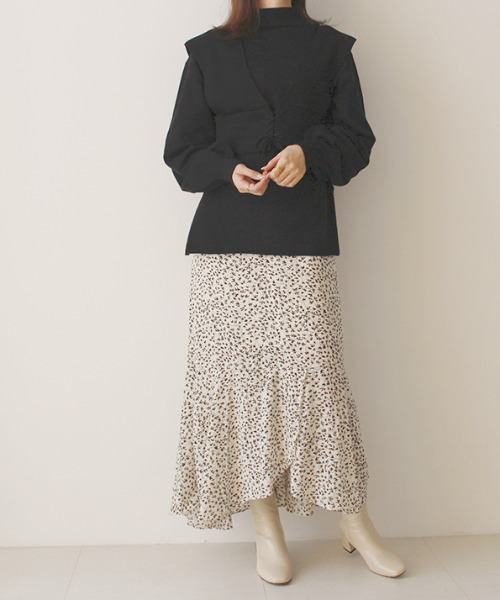 MODE ROBE（モードローブ）の「ビスチェセットニットプルオーバー（ニット/セーター・レディース・ブラック/アイボリー・FREE）」の14枚目の写真