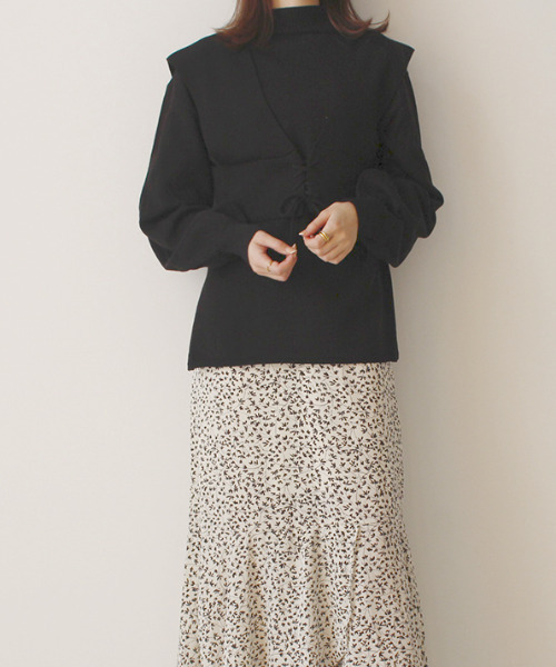 MODE ROBE（モードローブ）の「ビスチェセットニットプルオーバー（ニット/セーター・レディース・ブラック/アイボリー・FREE）」の15枚目の写真