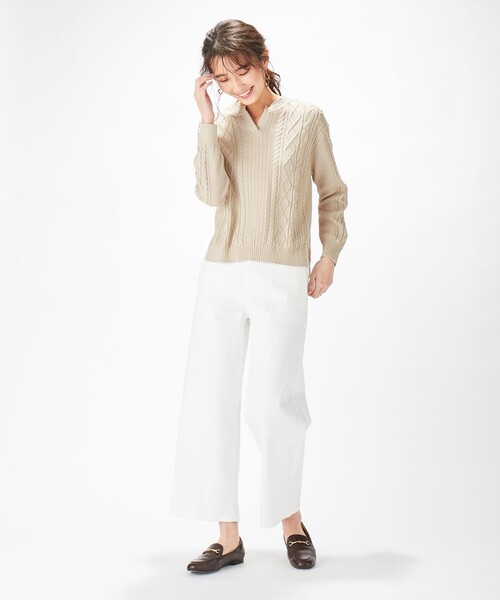 J.PRESS(ジェイプレス)の「【洗える】8.5オンス ストレッチ デニムパンツ(デニムパンツ・レディース・ホワイト系/ネイビー系/サックスブルー系・T15/T17/T13)」の8枚目の写真