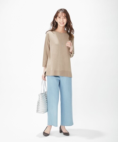 J.PRESS(ジェイプレス)の「【洗える】8.5オンス ストレッチ デニムパンツ(デニムパンツ・レディース・ホワイト系/ネイビー系/サックスブルー系・T15/T17/T13)」の9枚目の写真