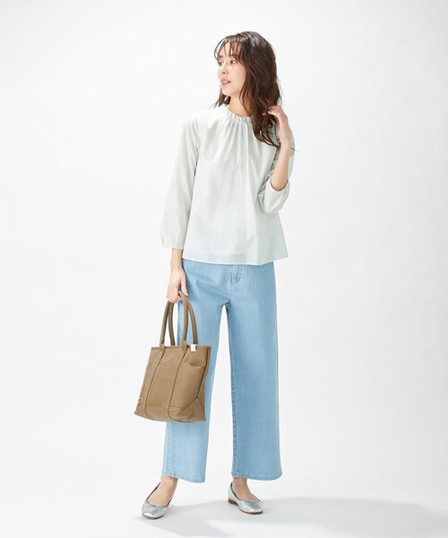 J.PRESS(ジェイプレス)の「【洗える】8.5オンス ストレッチ デニムパンツ(デニムパンツ・レディース・ホワイト系/ネイビー系/サックスブルー系・T15/T17/T13)」の12枚目の写真