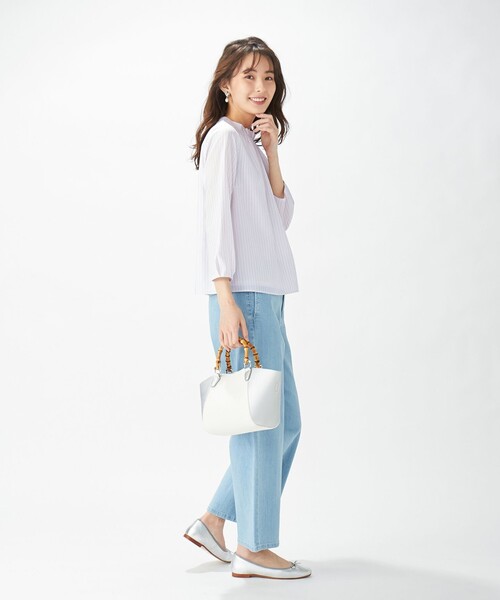 J.PRESS(ジェイプレス)の「【洗える】8.5オンス ストレッチ デニムパンツ(デニムパンツ・レディース・ホワイト系/ネイビー系/サックスブルー系・T15/T17/T13)」の14枚目の写真