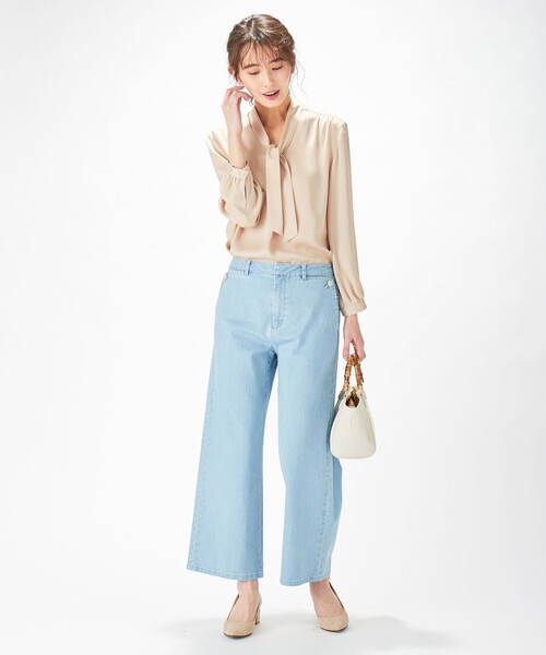 J.PRESS(ジェイプレス)の「【洗える】8.5オンス ストレッチ デニムパンツ(デニムパンツ・レディース・ホワイト系/ネイビー系/サックスブルー系・T15/T17/T13)」の17枚目の写真