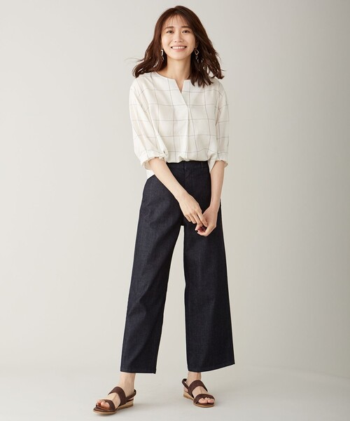 J.PRESS(ジェイプレス)の「【洗える】8.5オンス ストレッチ デニムパンツ(デニムパンツ・レディース・ホワイト系/ネイビー系/サックスブルー系・T15/T17/T13)」の21枚目の写真